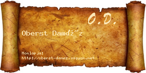 Oberst Damáz névjegykártya